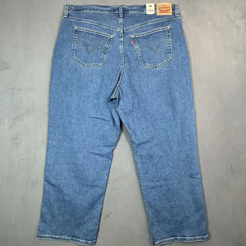 NWT Levi's Women's Ribcage Straight Ultra High Rise Jeans - Blue - Picture 10 of 16